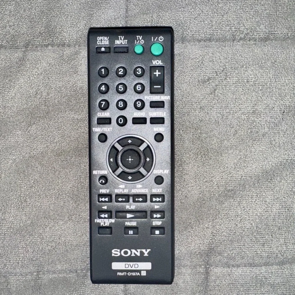 OEM Sony DVD Player Remote Control RMT-D197A Tested Works‎ Black Remote